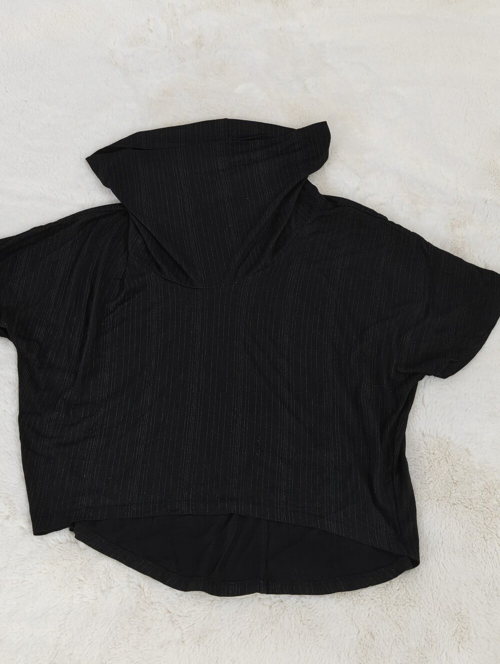 Mossimo Short-Sleeve Hooded Top S Black